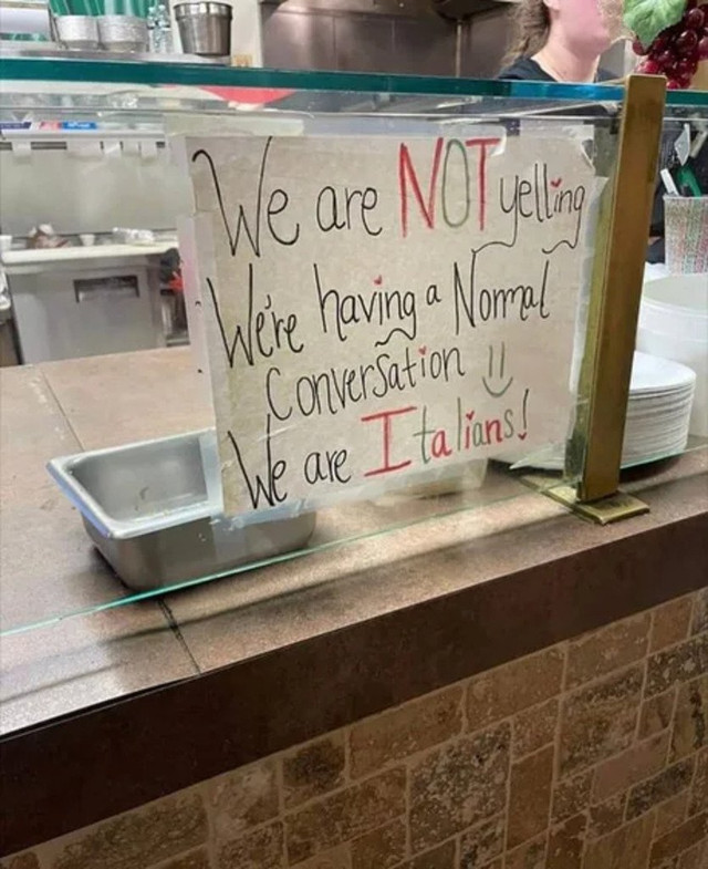we are not yelling we are italians