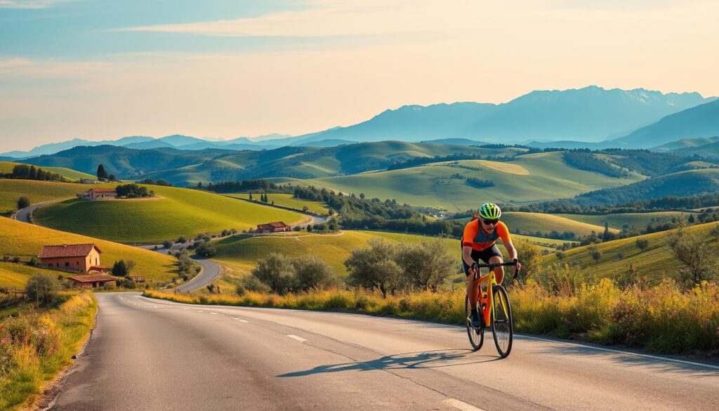 cycling italian countryside